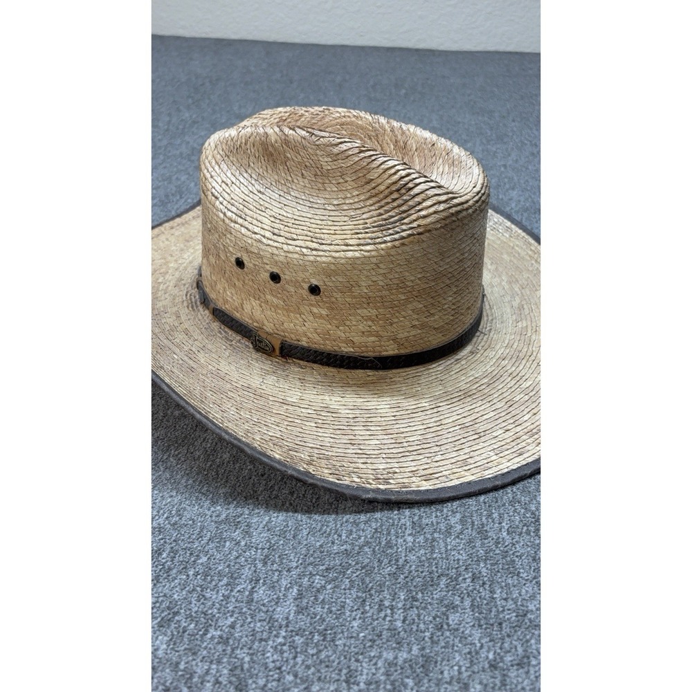 Justin Bent Rail Trigger Toast Straw Cowboy Hat 7 1/4 58